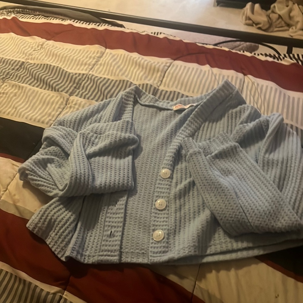 Light blue cardigan